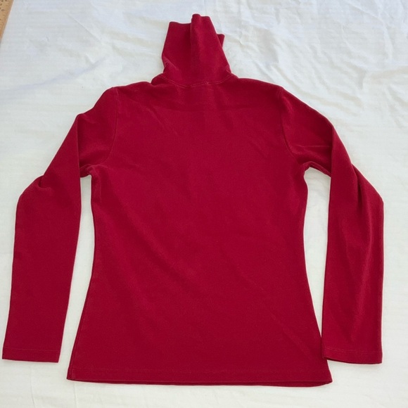 Cambridge Dry Goods Red Long Sleeve turtleneck Pima cotton - Picture 12 of 15